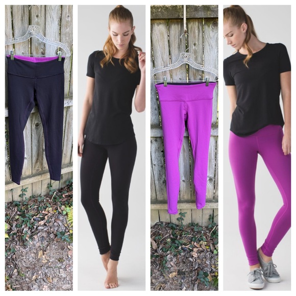 Lululemon Wunder Under Pant III (Reversible)
Black / Ultra Violet W5K49S 6 - Picture 1 of 14